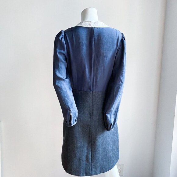 Carven Blue and White Mini Dress - Picture 9 of 10